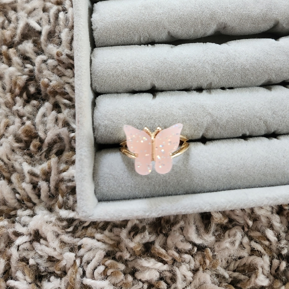Pink Butterfly Ring